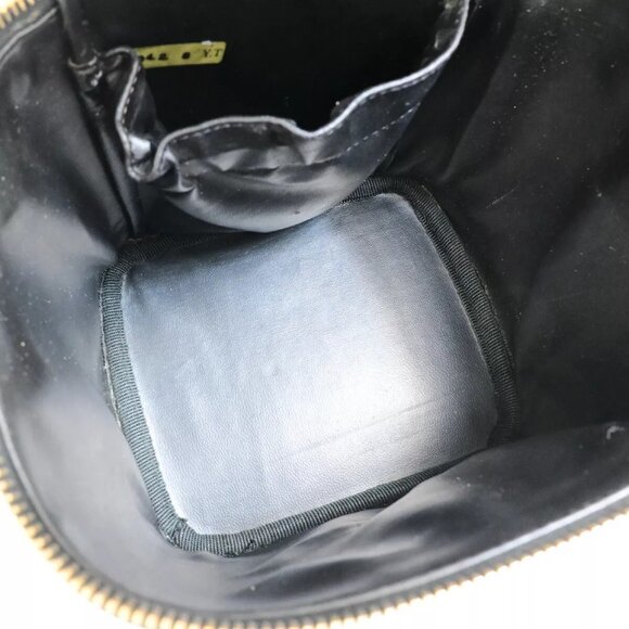 CHANEL CC Logo Vanity Hand Bag Caviar Skin Leather Black GHW Vintage 25RK294 - Picture 15 of 16